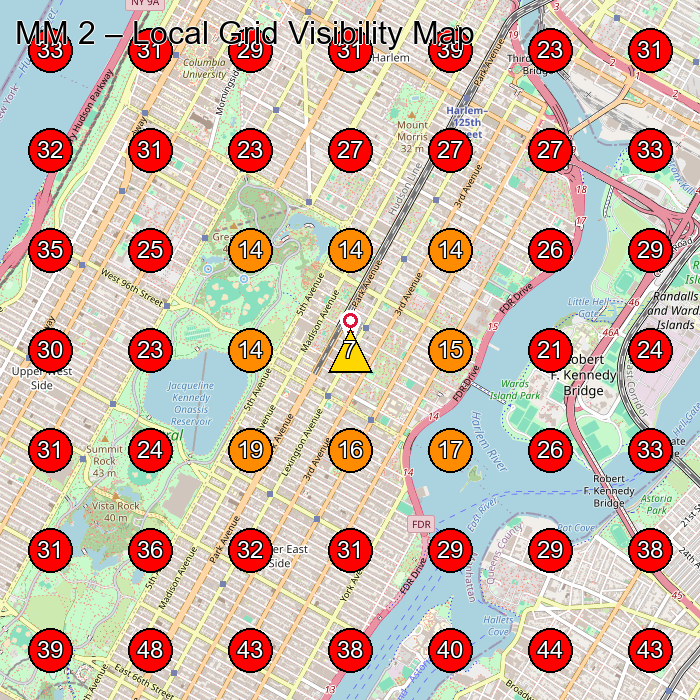 MM 2 GeoGrid visibility map for Dermatologist in New York